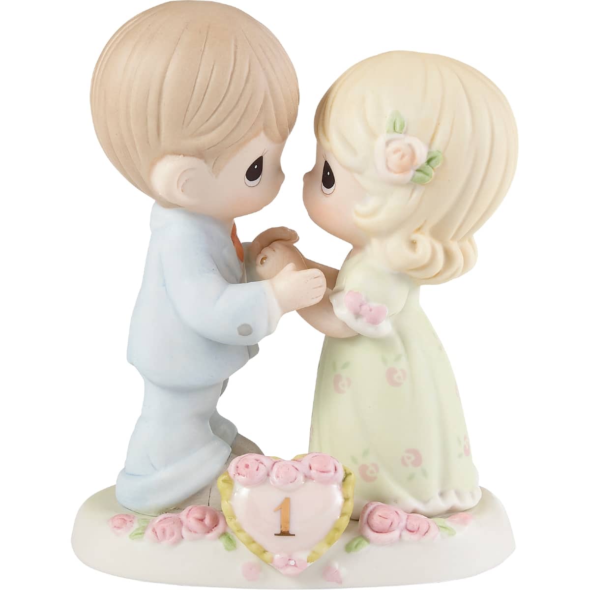 Precious Moments A Whole Year Filled With Special Moments 1st Anniversary Bisque Porcelain Figurine